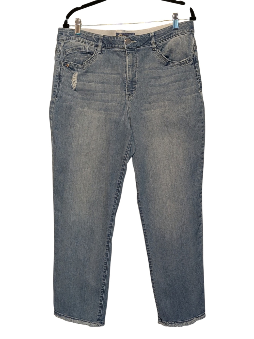 Democracy Straight Leg Jeans with Subtle Whiskering Size 16